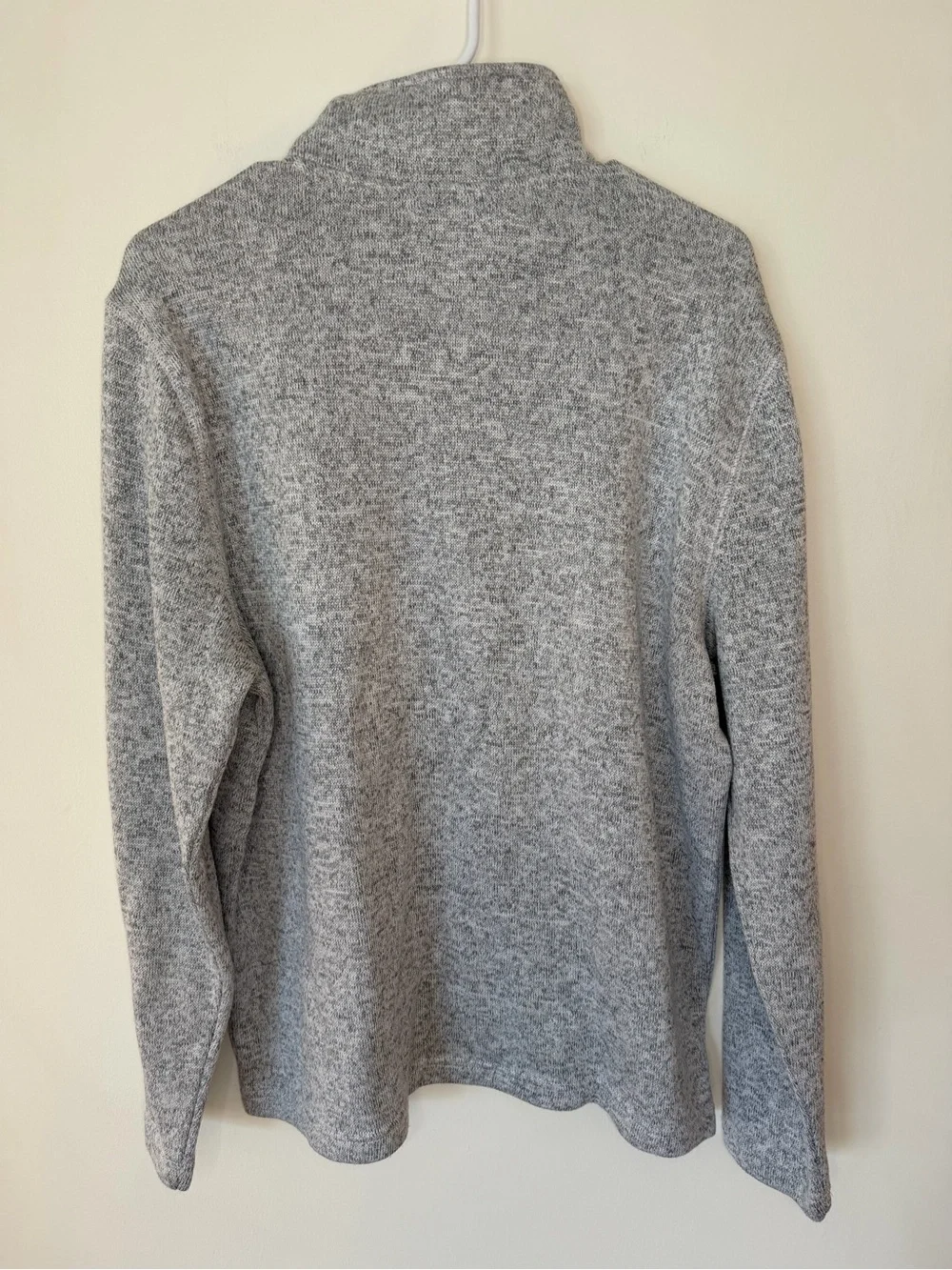 Nautica Men's Heather Gray Half-Zip Pullover Sweater size Large logo polyester